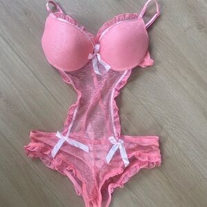 Pink Lace Bodysuit